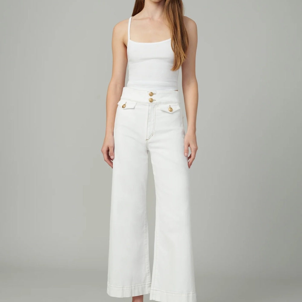 Joe's Jeans Cream Wide-Leg Pants